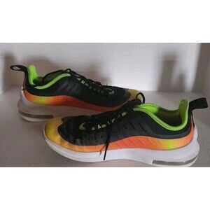 Nike Air Max size 5 youth/ Black- NEON Grean Orange Color Under Black